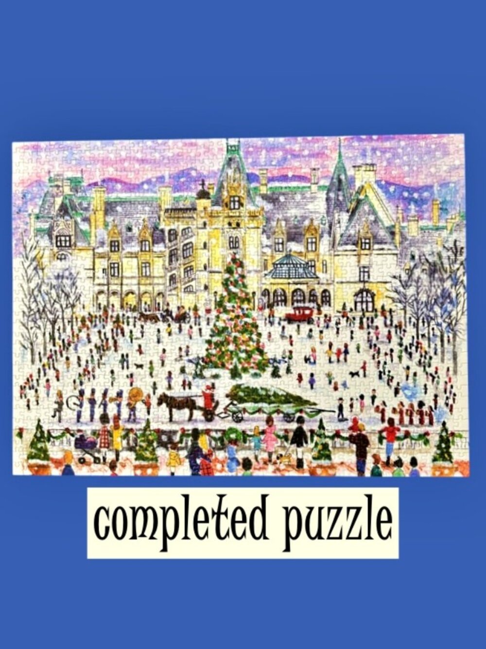 Galison Christmas at Biltmore 1000 pc Jigsaw Puzzle Michael Storrings **COMPLETE